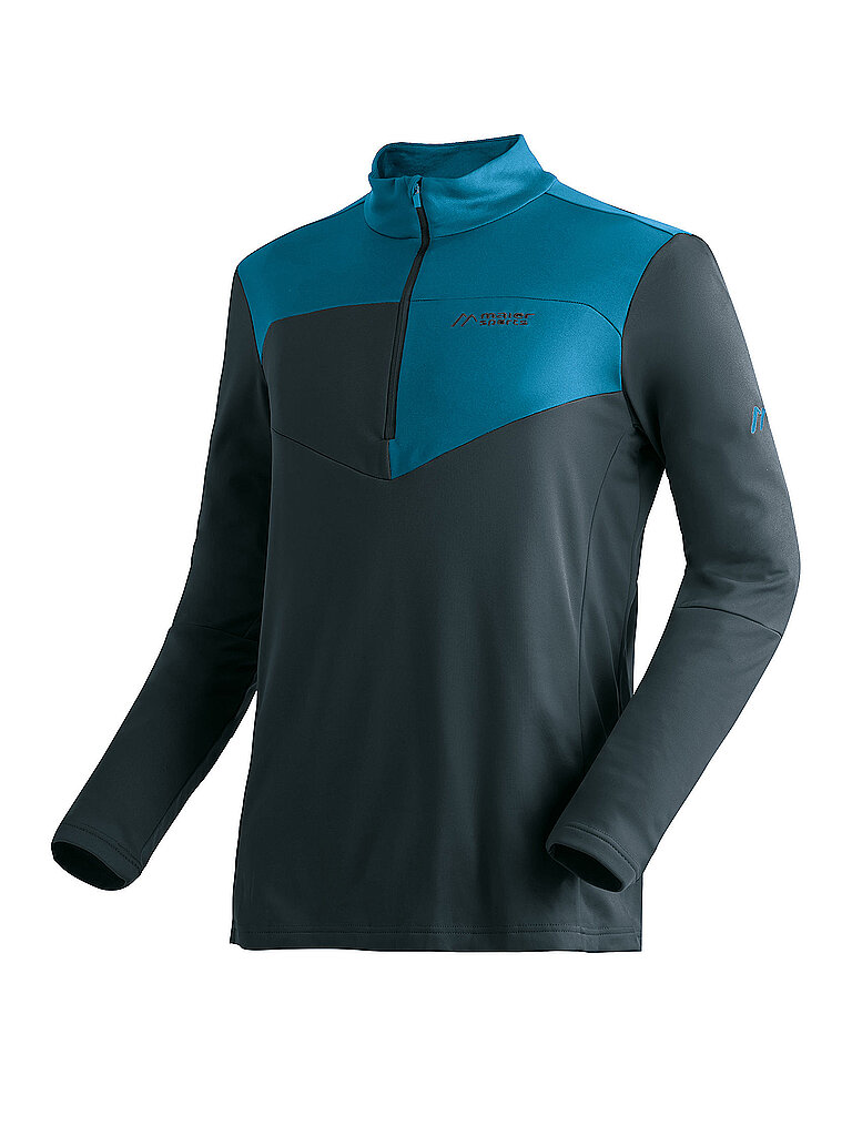 MAIER SPORTS Herren Unterzieh Zipshirt Felian dunkelblau | 48